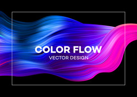 炫彩质感商业背景几何图形飘带