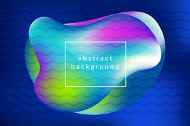 炫彩商业不规则图形海报几何图形