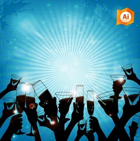 矢量时尚商务聚会