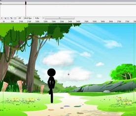 林中火柴人跑过来6秒