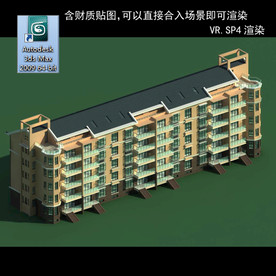 写字楼 现代办公楼 建筑模型图