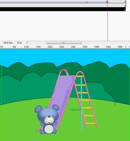 小熊玩滑滑梯动画7秒