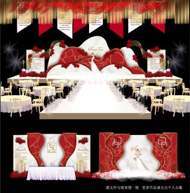 红白色婚礼主题