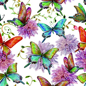 蝴蝶AI矢量图图片