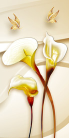 高清马蹄莲3D玄关背景