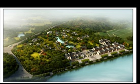 特色小镇鸟瞰效果图