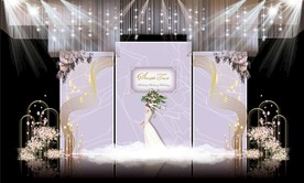 紫色舞台效果图