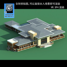 中式建筑 中式多层建筑 别墅