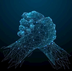 握手智能手臂矢量素材