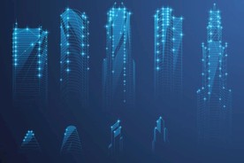 未来科技城市线条建筑矢量素材