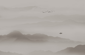 大型高清新中式抽象山水画