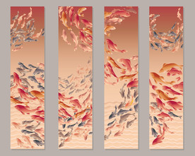 鱼群质感底纹鱼类鱼群