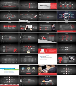 炫酷简约通用年终总结商务PPT