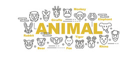 动物概念UI线条图标