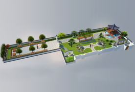 别墅庭院景观设计效果图