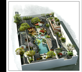 中式庭院景观设计效果图