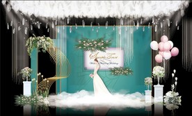 大理石主题婚礼舞台效果图