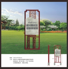 创文明社区标识牌