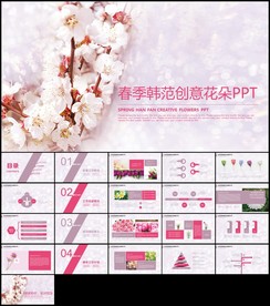 清新唯美时尚韩范文艺花束述职