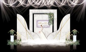 大理石主题婚礼舞台效果图