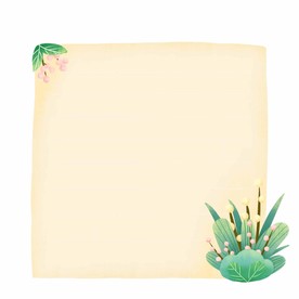 手绘ins植物对话框