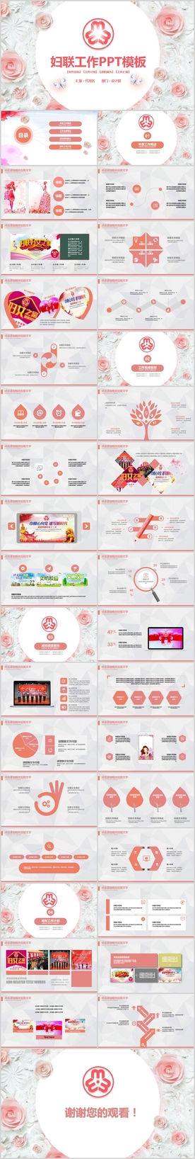 女性妇联关爱女性工作汇报PPT