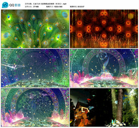 孔雀飞来 舞蹈舞台背景视频成品