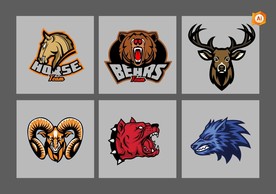 矢量野兽头像系列