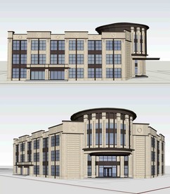 建筑立面SU模型设计