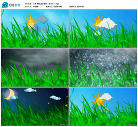 小草 小荷风采舞蹈舞台背景视频