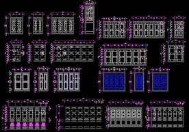 中式古典木门立面图