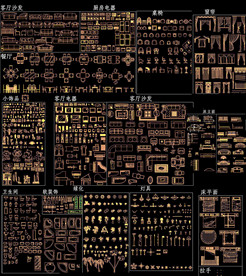CAD室内设计构件图库