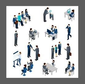 矢量职场面试场景