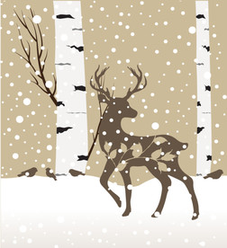 圣诞节麋鹿插画