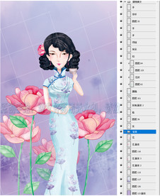 淡雅旗袍美女图片