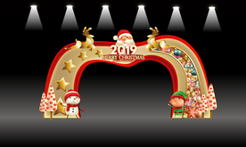 圣诞门头
