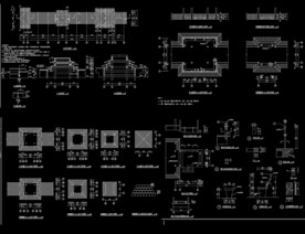 古典观景桥建筑设计图纸