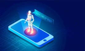 智能机器人语音系统矢量素材