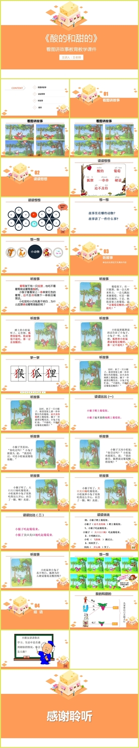 《酸的和甜的》看图讲故事