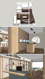 中式珠宝展厅草图大师SU模型