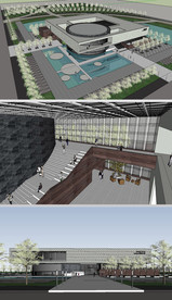 展览馆室内外草图大师SU模型