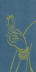 原创佛手莲花玄关背景墙背景画