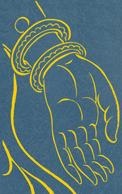 原创佛手莲花玄关背景墙背景画