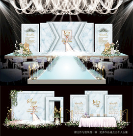 蓝色大理石婚礼