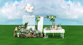 户外婚礼甜品区