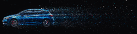 酷炫小车蓝色粒子