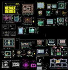 天花吊顶cad图库