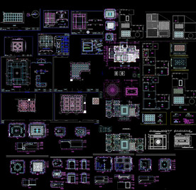 CAD吊顶模块图库