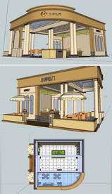 房交会展厅模型草图大师SU模型