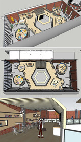 大型展厅草图大师SU模型